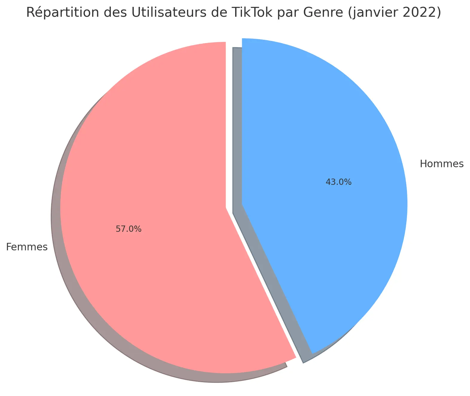 Utilisateurs de TikTok par Genre